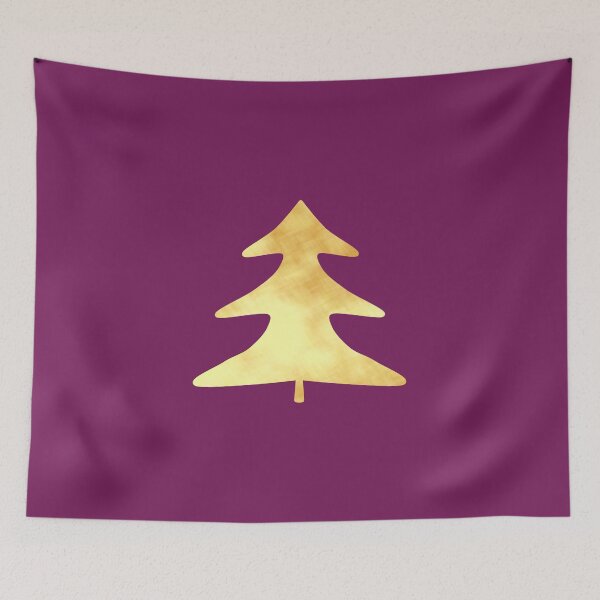 Item preview, Golden Pine Tree on purple - Calm, Sensory-Friendly designed and sold by CreaTwinkles.