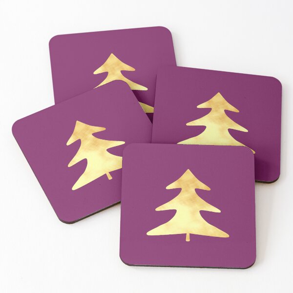 Item preview, Golden Pine Tree on purple - Calm, Sensory-Friendly designed and sold by CreaTwinkles.