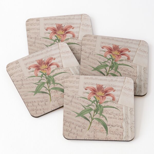 Item preview, Lilium | Botanical Lily Illustration on Vintage Sheet Music designed and sold by ChristinePartlow.