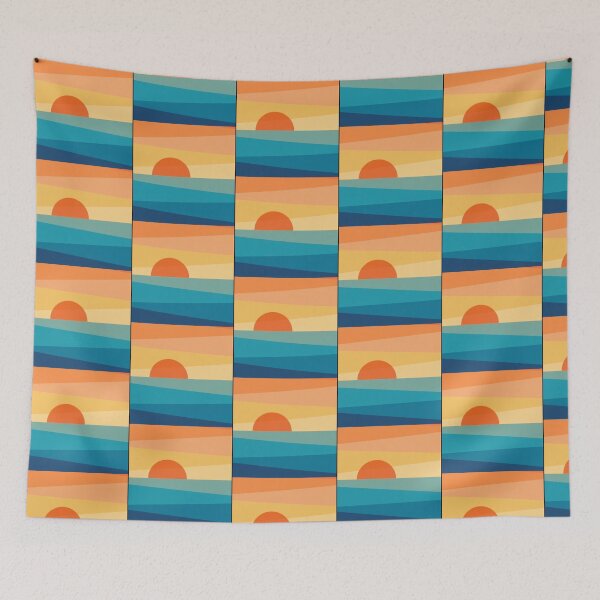 Item preview, Sunset Horizon Color Stripes Artwork  designed and sold by NivyasArtistry.