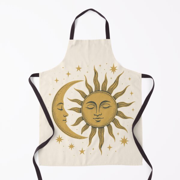 Item preview, Vintage Celestial Sun and Moon – Boho Mystic Art designed and sold by Ombrya.