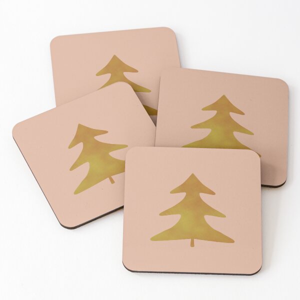 Item preview, Golden Pine Tree on creme - Calm, Sensory-Friendly designed and sold by CreaTwinkles.
