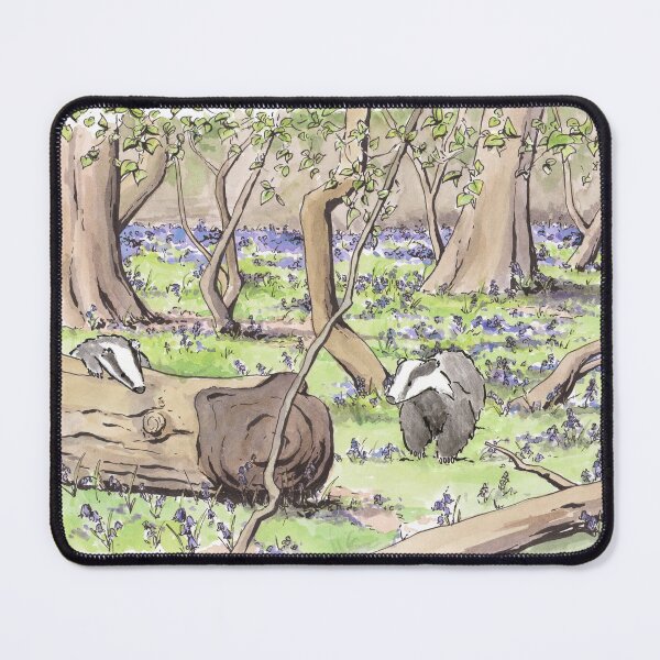 Item preview, Badger Bluebell forest designed and sold by Amy Tuff.