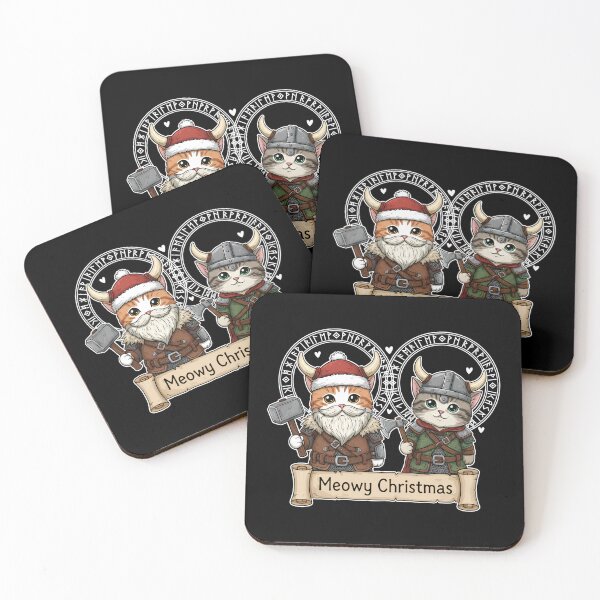 Item preview, Meowy Christmas Cute Viking Cat Santa Claus designed and sold by EXON-Publishing.