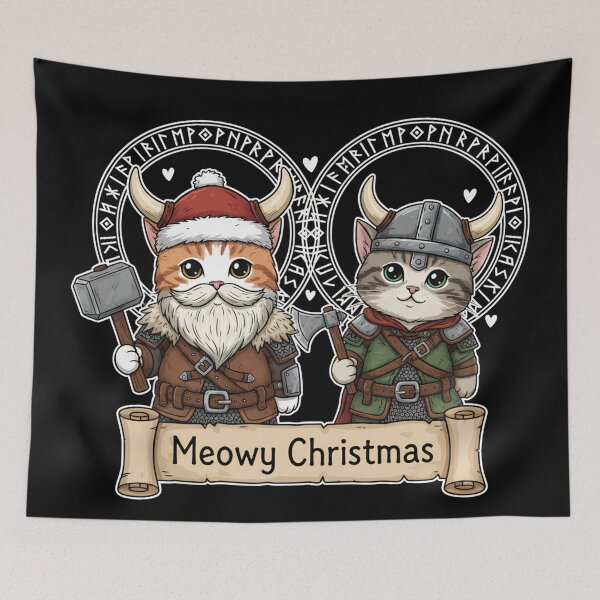 Item preview, Meowy Christmas Cute Viking Cat Santa Claus designed and sold by EXON-Publishing.