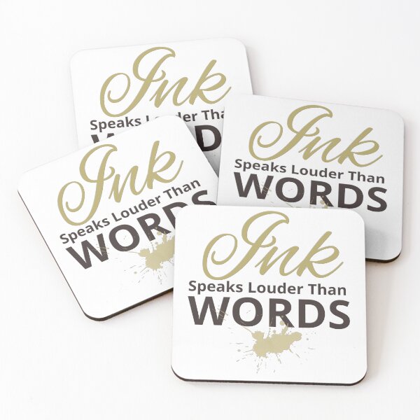 Item preview, Ink Speaks Louder Than Words – Artistic Calligraphy Quote for Creatives & Writers designed and sold by HyzoArt.