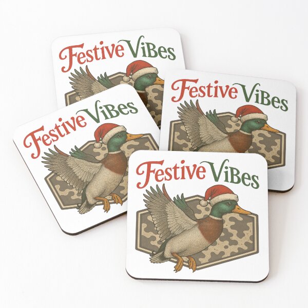 Item preview, Festive Vibes Duck Christmas Design – Funny Holiday Mallard Hunting Art designed and sold by Sonchai Paladsai.