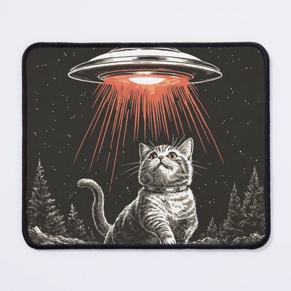 Item preview, UFO Alien Beaming Up a Cat Vintage designed and sold by Jcat7.