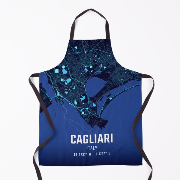 Item preview, Cagliari Midnight City Map designed and sold by HomeLivingCo.
