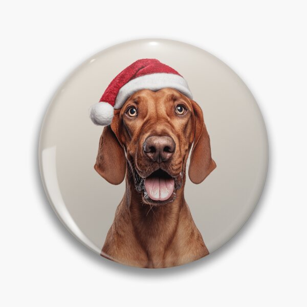Item preview, Cute Redbone Coonhound Christmas Art — Redbone Coonhound Wearing Santa Hat designed and sold by LazyOwlStore.