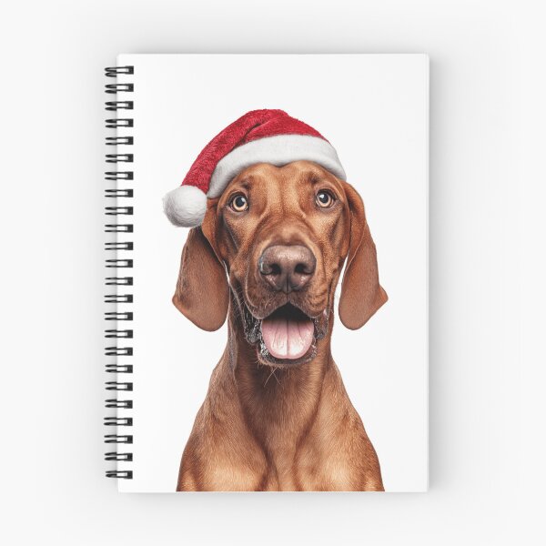 Item preview, Cute Redbone Coonhound Christmas Art — Redbone Coonhound Wearing Santa Hat designed and sold by LazyOwlStore.