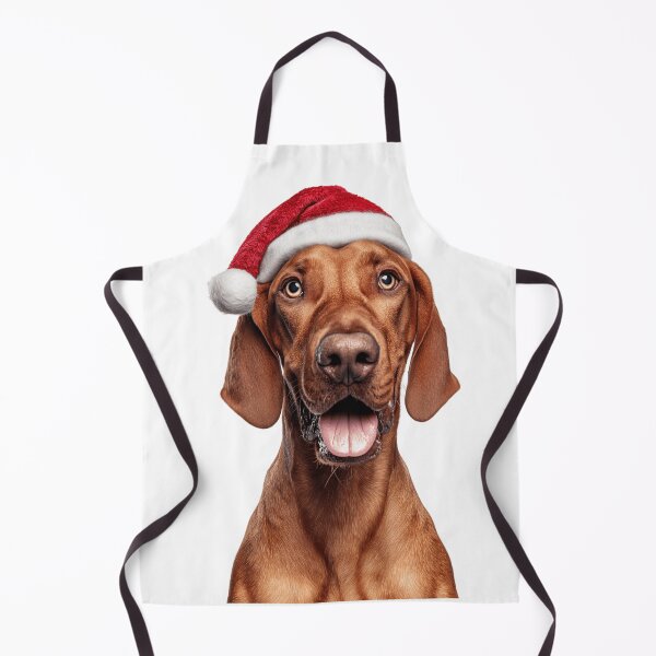 Item preview, Cute Redbone Coonhound Christmas Art — Redbone Coonhound Wearing Santa Hat designed and sold by LazyOwlStore.
