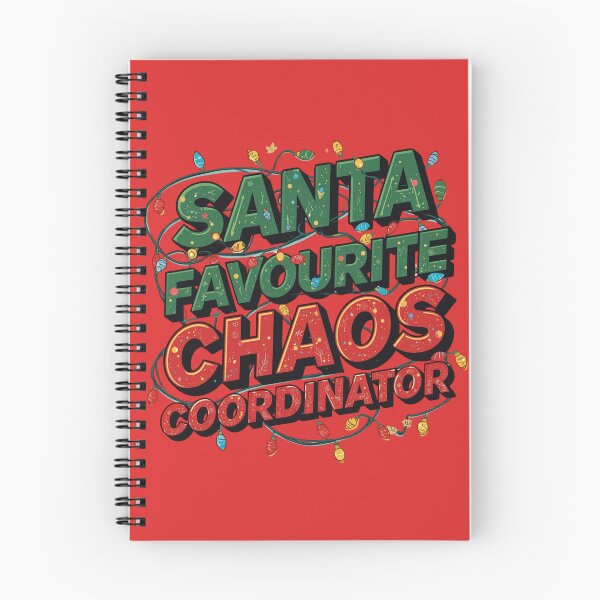 Item preview, Santa’s Favourite Chaos Coordinator – Funny Christmas Quote Retro Typography Design designed and sold by ArtBySylvia.