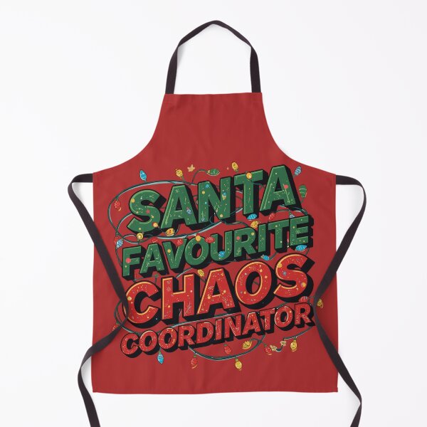 Item preview, Santa’s Favourite Chaos Coordinator – Funny Christmas Quote Retro Typography Design designed and sold by ArtBySylvia.