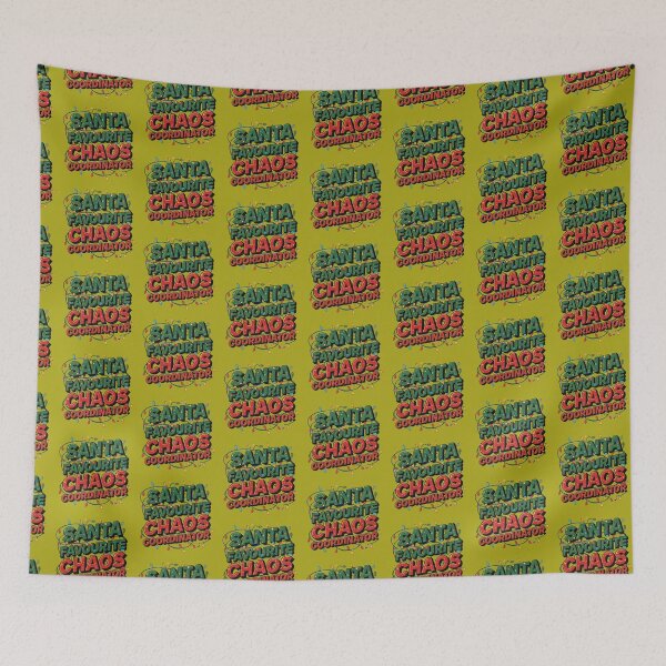 Item preview, Santa’s Favourite Chaos Coordinator – Funny Christmas Quote Retro Typography Design designed and sold by ArtBySylvia.