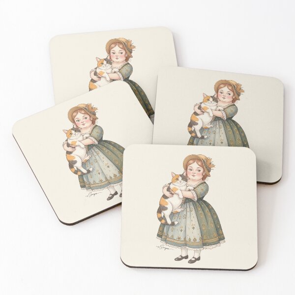 Item preview, Little Darling and Her Bobtail: Japanese Calico Cat Portrait designed and sold by Pasteltone.