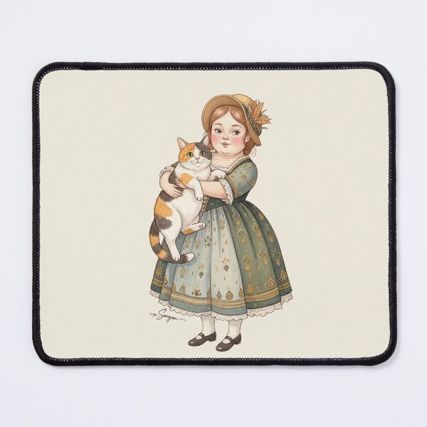 Item preview, Little Darling and Her Bobtail: Japanese Calico Cat Portrait designed and sold by Pasteltone.