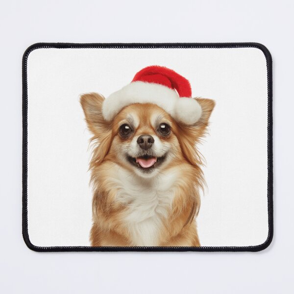 Item preview, Cute Russian Toy dog Christmas Art — Russian Toy dog Wearing Santa Hat designed and sold by LazyOwlStore.