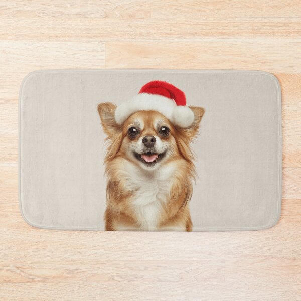 Item preview, Cute Russian Toy dog Christmas Art — Russian Toy dog Wearing Santa Hat designed and sold by LazyOwlStore.