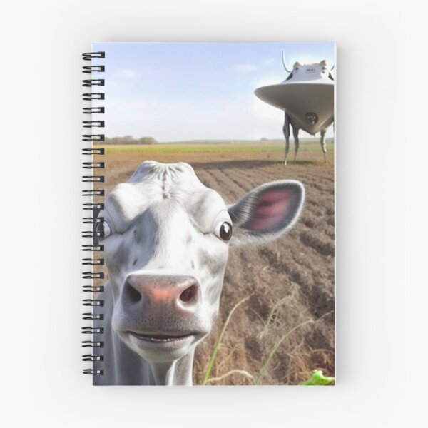 Item preview, Cow Takes Selfie - ALIENS and COWS - UFO humor  designed and sold by CleverCulture.