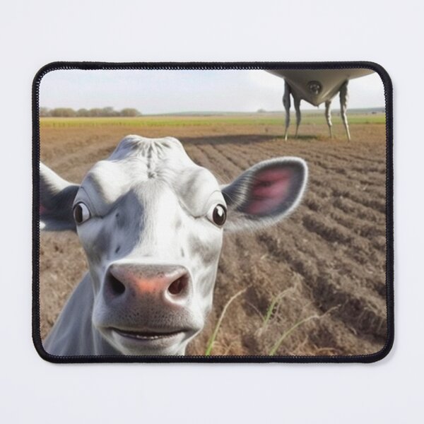 Item preview, Cow Takes Selfie - ALIENS and COWS - UFO humor designed and sold by CleverCulture.