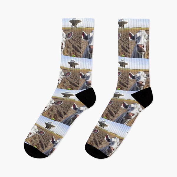 Item preview, Cow Takes Selfie - ALIENS and COWS - UFO humor designed and sold by CleverCulture.