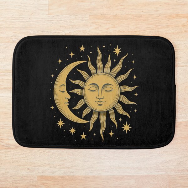 Item preview, Sol y Luna místicos – Arte celestial sobre fondo negro designed and sold by Ombrya.