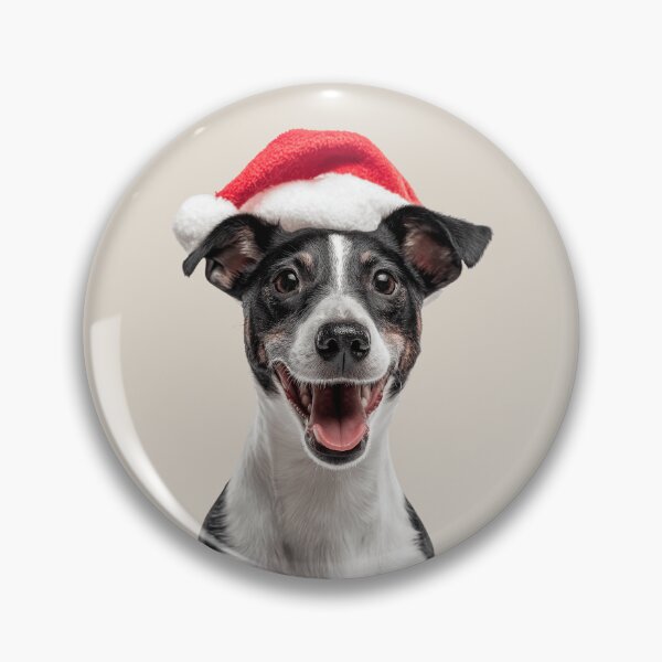 Item preview, Cute Smooth Fox Terrier Christmas Art — Foxie dog Wearing Santa Hat designed and sold by LazyOwlStore.