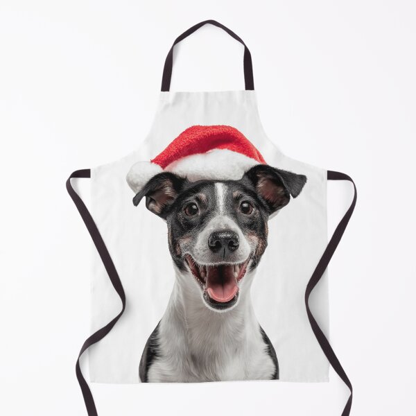 Item preview, Cute Smooth Fox Terrier Christmas Art — Foxie dog Wearing Santa Hat designed and sold by LazyOwlStore.