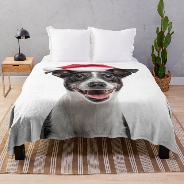 Item preview, Cute Smooth Fox Terrier Christmas Art — Foxie dog Wearing Santa Hat designed and sold by LazyOwlStore.