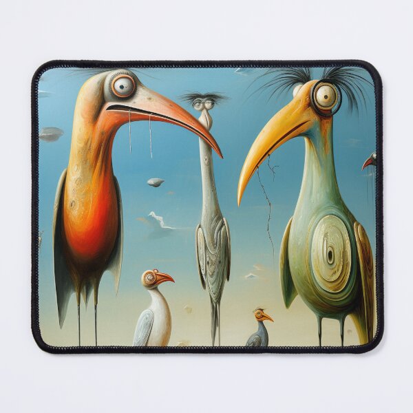 Item preview, Surreal group of birds standing, bizarre, peculiar, humorous designed and sold by G-M-Designs.