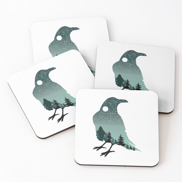 Item preview, Galaxy Raven Starry Night Bird designed and sold by MagnoliaLake.