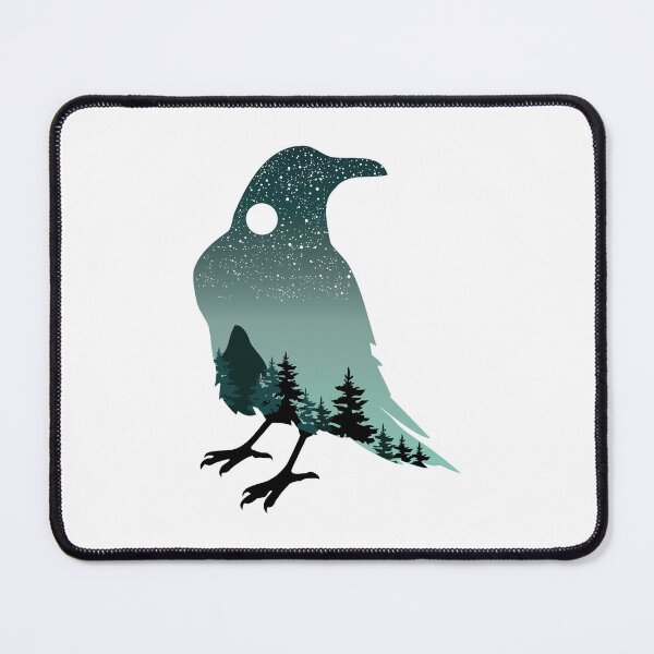 Item preview, Galaxy Raven Starry Night Bird designed and sold by MagnoliaLake.