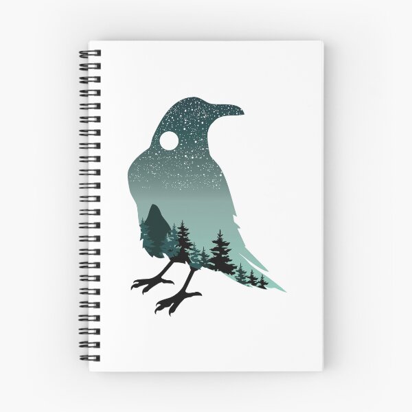Item preview, Galaxy Raven Starry Night Bird designed and sold by MagnoliaLake.