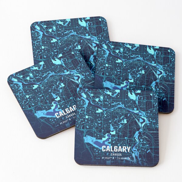Item preview, Calgary Midnight City Map designed and sold by HomeLivingCo.