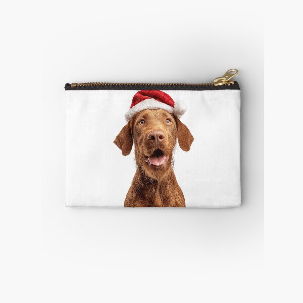 Item preview, Cute Wirehaired Vizsla Christmas Art — Wirehaired Vizsla Wearing Santa Hat designed and sold by LazyOwlStore.