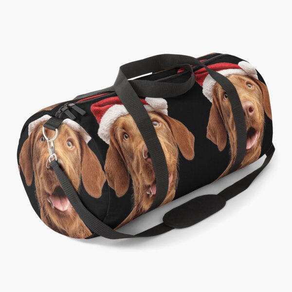 Item preview, Cute Wirehaired Vizsla Christmas Art — Wirehaired Vizsla Wearing Santa Hat designed and sold by LazyOwlStore.