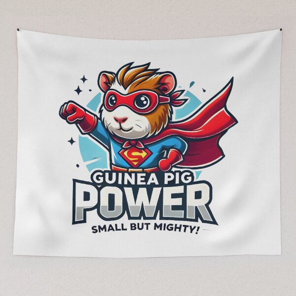 Item preview, Superhero Guinea Pig Power Cute Animal Design. designed and sold by The-T-In-Retro.