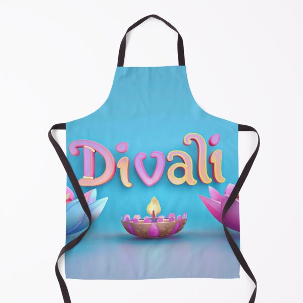 Item preview, Diwali candles in lotus shaped holders on blue background, Diwali celebration concept, AI Generated designed and sold by dvoevnore.