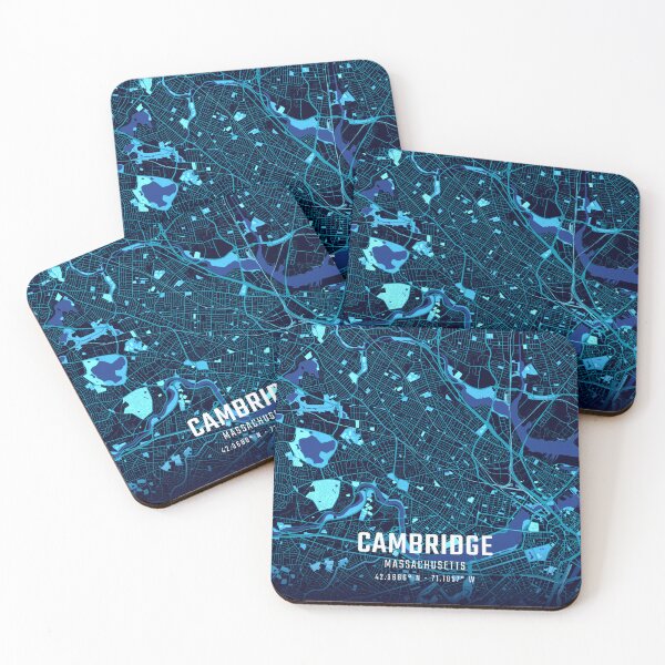 Item preview, Cambridge Massachusetts Midnight City Map designed and sold by HomeLivingCo.