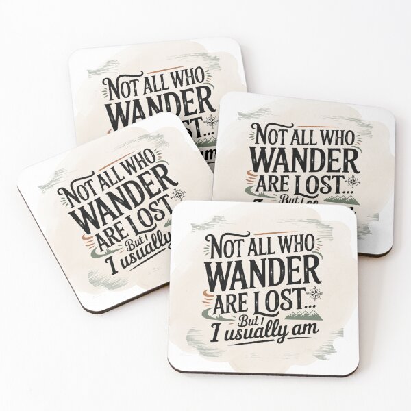 Item preview, Not All Who Wander Are Lost... But I Usually Am – Funny Wanderlust Quote Travel Gift designed and sold by CulturalCurios.