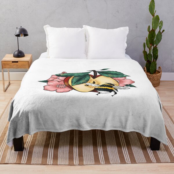 Item preview, Title: Apple Blossom and Bumblebee – Nature Harmony Illustration designed and sold by WebTucker.