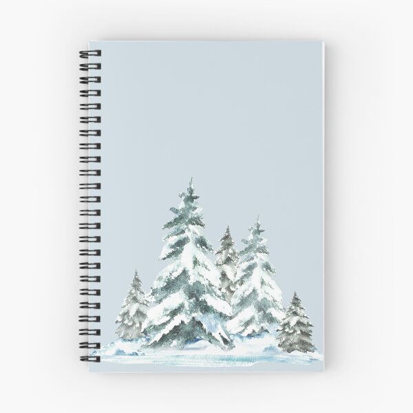 Artikelvorschau, Winterlandschaft mit schneebedeckten Fichten und Tannen, verschneiter Wald. Aquarell. entworfen und verkauft von BartolArt.