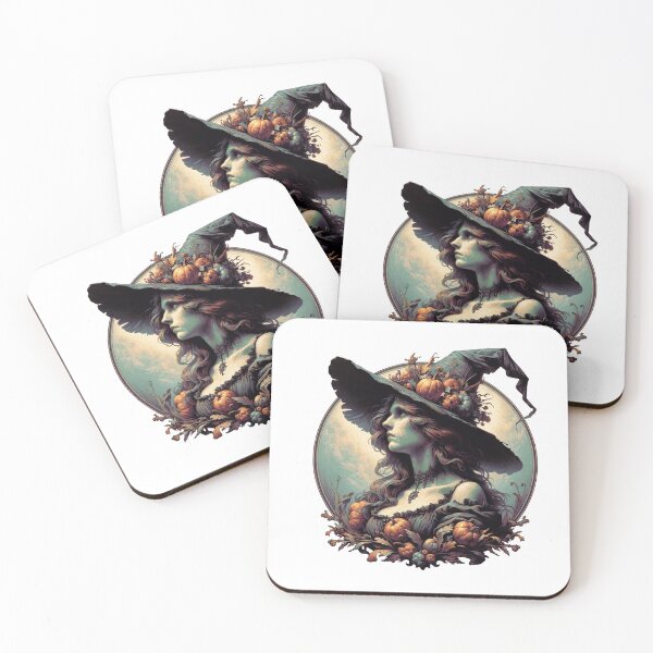 Item preview, Autumn Harvest Witch Portrait | Dark Academia Cottagecore Halloween Art designed and sold by HBDStudio.