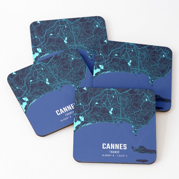 Item preview, Cannes Midnight City Map designed and sold by HomeLivingCo.