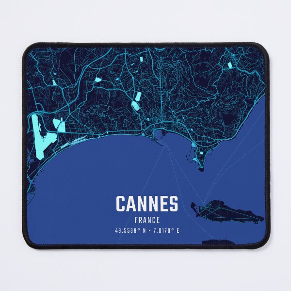 Item preview, Cannes Midnight City Map designed and sold by HomeLivingCo.