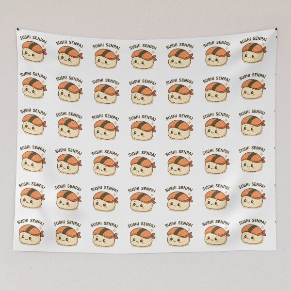 Item preview, Kawaii Sushi Senpai – Cute Japanese Anime Sushi Lover Design designed and sold by OsasChild.