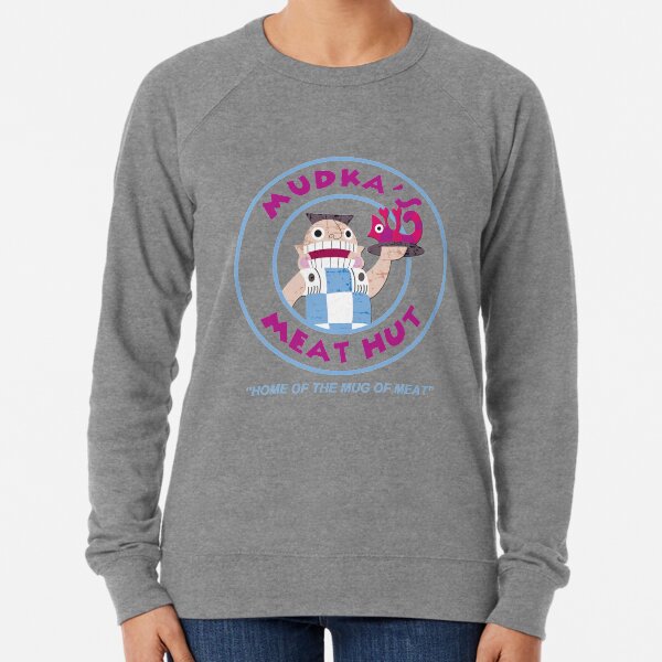 Mudka's Meat Hut Logo Lightweight Sweatshirt
