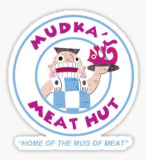 Mudka's Meat Hut Logo Sticker
