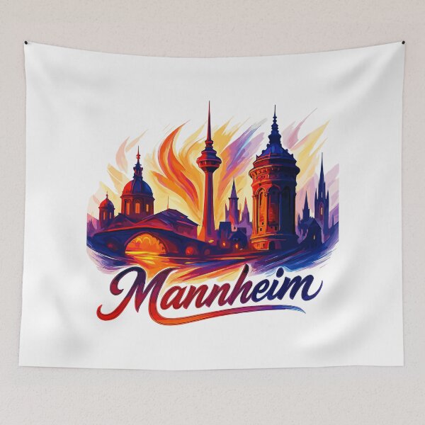 Item preview, Mannheim city skyline magnificent Mannem Monnem gift designed and sold by Pineapple-Tree.
